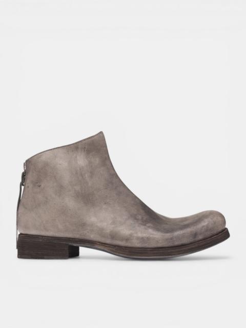 M.A+ Carbon Leather Zip Ankle Boots