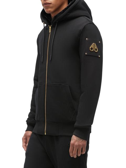 MOOSE KNUCKLES Men's Gold Capsule Linden Bunny Hoodie - Black