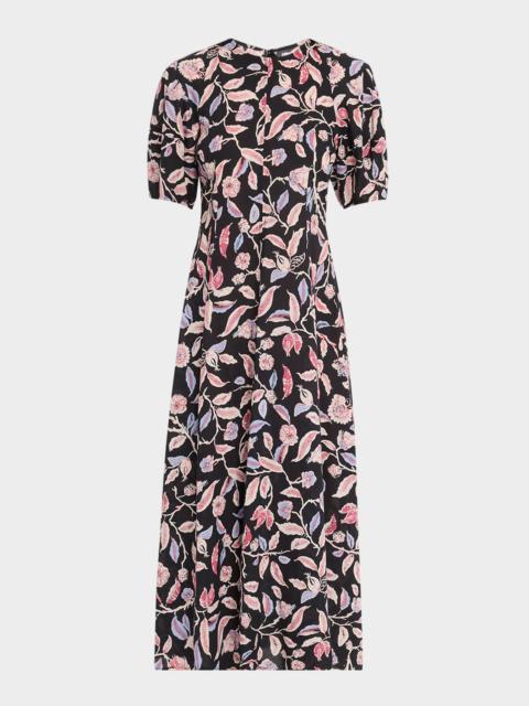 APIECE APART Bettina Floral-Print Cotton Poplin Maxi Dress
