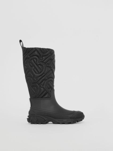 Burberry Quilted Monogram Panel Rain Boots