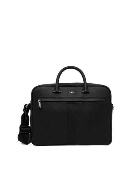 BOSS textured laptop bag