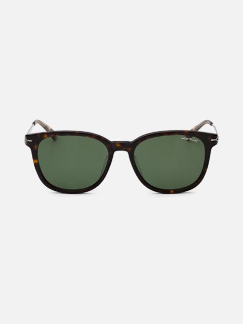 Montblanc Round Sunglasses with Havana Acetate Frame