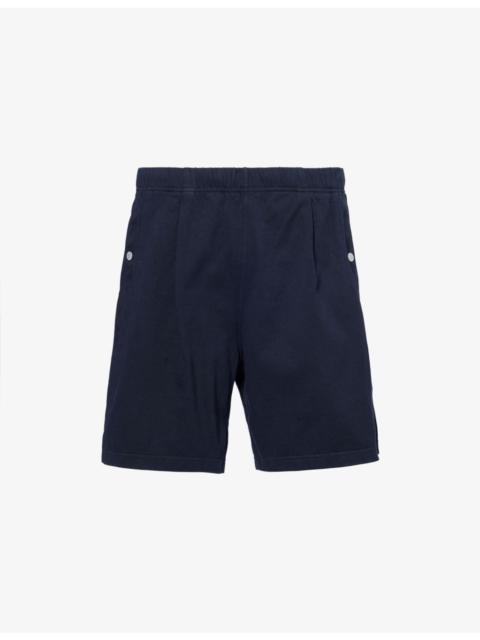 Stone Island Marina Embroidered-Logo Cotton-Jersey Shorts