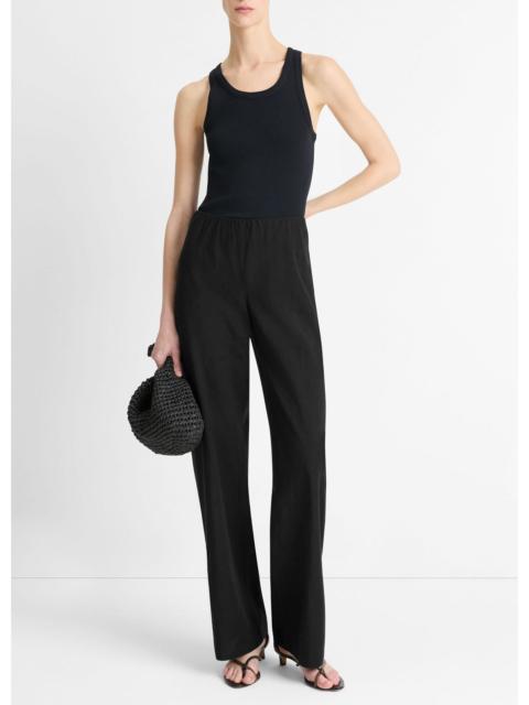 Vince Colette High-Rise Cotton & Linen-Blend Bias Pant