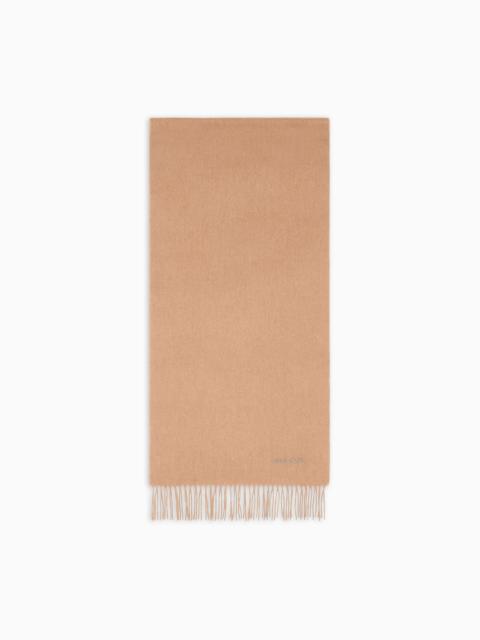 GIORGIO ARMANI CASHMERE SCARF WITH EMBROIDERED LOGO