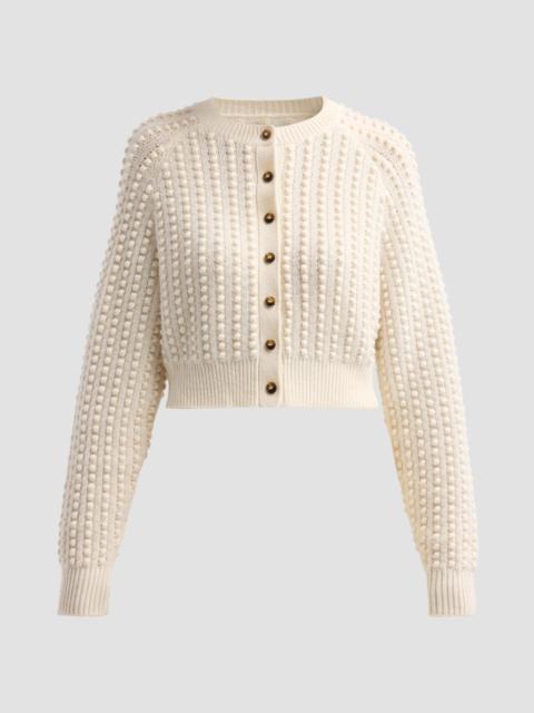 Loulou de Saison Women's Edie Cashmere Crop Cardigan - Ivory