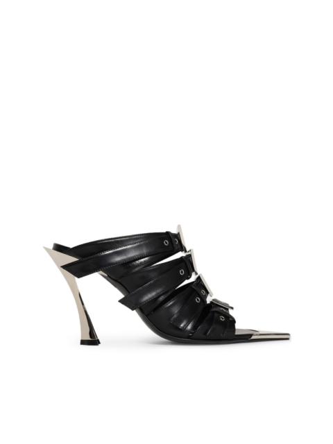 MUGLER 95mm buckled mules