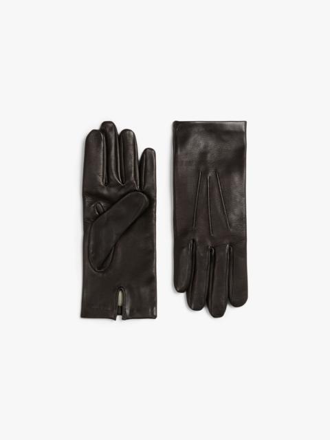BLACK HAIRSHEEP LEATHER SILK LINED GLOVES
