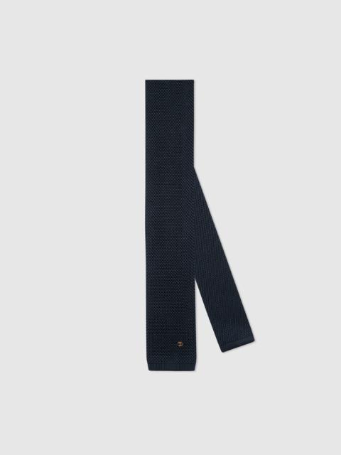 Knitted silk Double G tie