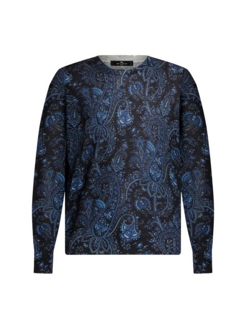 Etro paisley-pattern crew-neck jumper