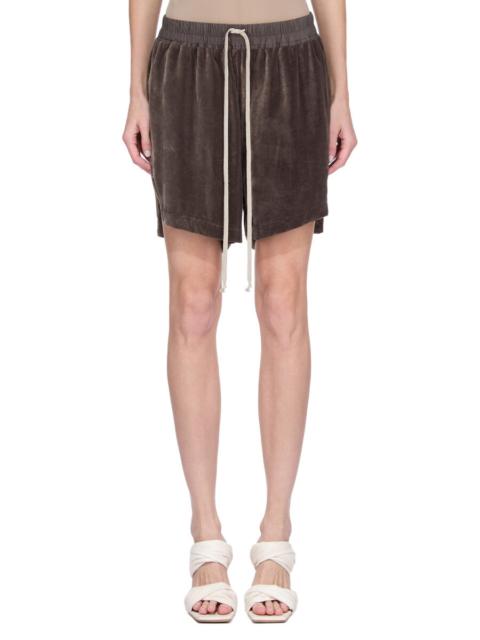 Rick Owens Gray Concordians Velvet Boxer Shorts