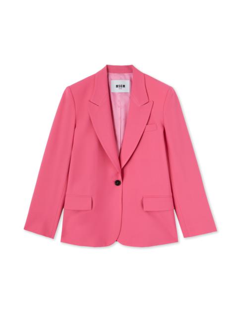 MSGM Fresh wool single-breasted jacket