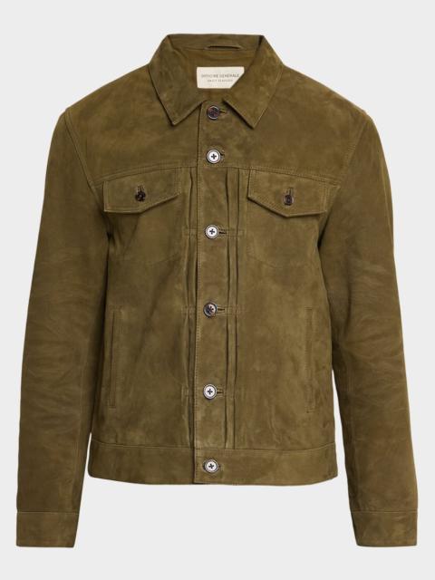OFFICINE GÉNÉRALE Men's Liam Suede Trucker Jacket