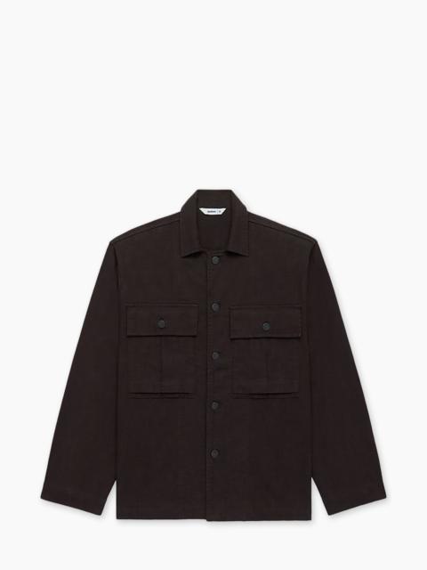 3sixteen 3SIXTEEN M43 OVERSHIRT LINEN CHOCOLATE