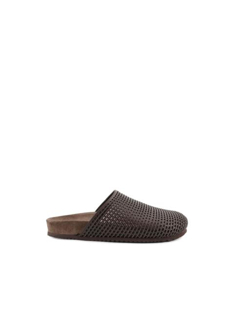 Brunello Cucinelli perforated mules