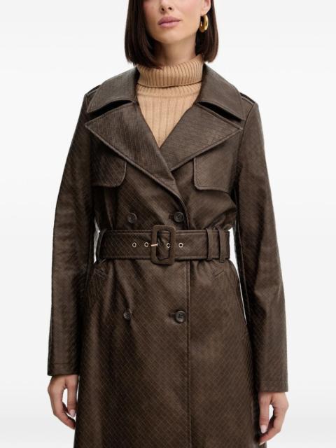 GUESS USA belted double-breasted coat