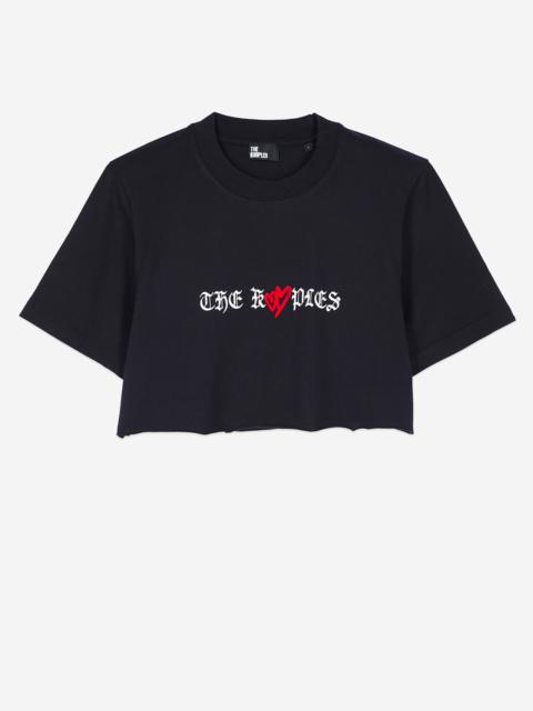 The Kooples BLACK TWIN HEARTS SERIGRAPHY T-SHIRT