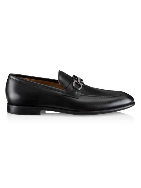 FERRAGAMO Men's Foster Loafers - Nero New Biscotto