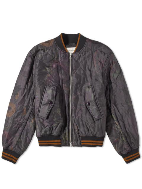 Dries Van Noten Verso Floral Print Bomber Jacket