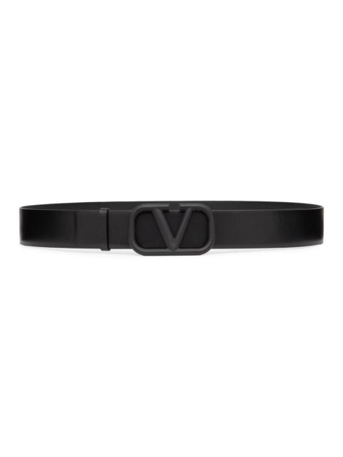 Valentino Men's VLogo Signature Calfskin Belt - Black