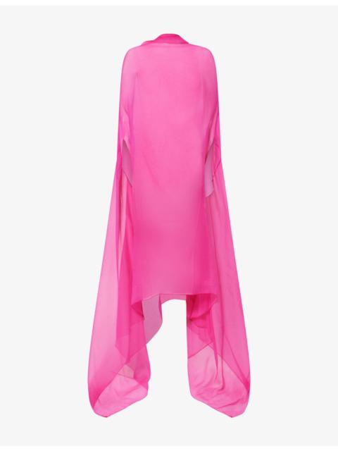 Dries Van Noten Ducy Sheer Silk Midi Dress