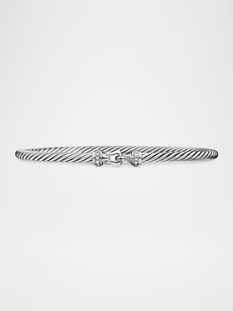 DAVID YURMAN 3mm Cable Buckle Bracelet with Diamonds