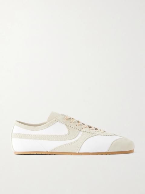 Dries Van Noten Suede-Trimmed Leather Sneakers