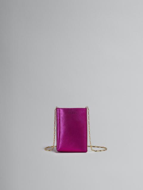 MUSEO SOFT NANO BAG IN FUCHSIA AND PINK METALLIC LEATHER