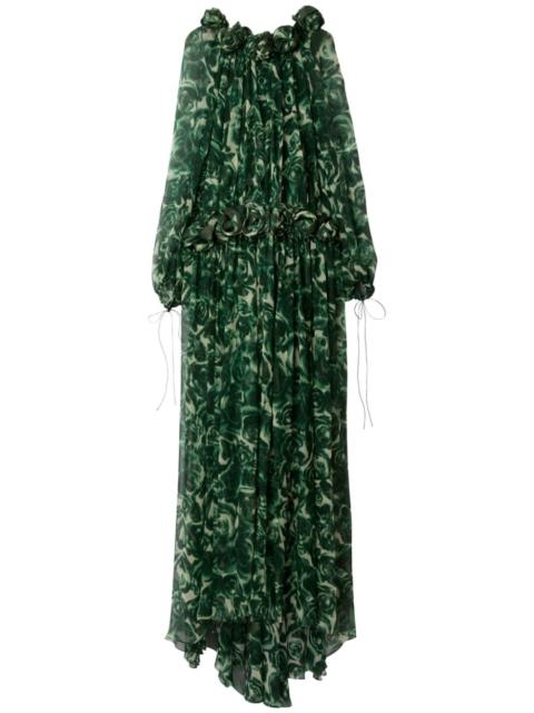 Burberry rose silk maxi dress