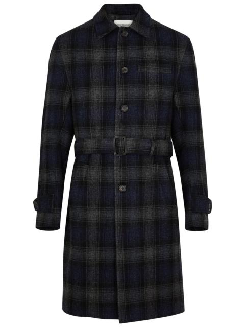 Oliver Spencer Grandpa checked wool coat