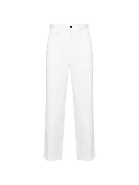 GUCCI Web-detail cotton trousers