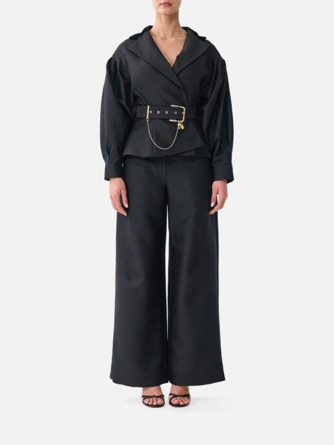 CAMILLA COLLARED JACKET WITH BELT LEOPARD LIBERTINE