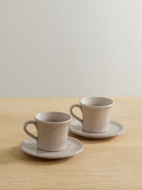 Brunello Cucinelli Set Of Two Ceramic Cups And Saucers