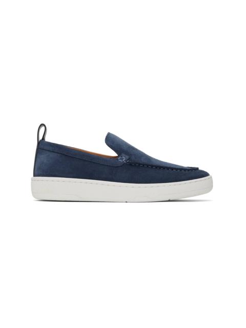 Lanvin Navy Cruiser Suede Sneakers