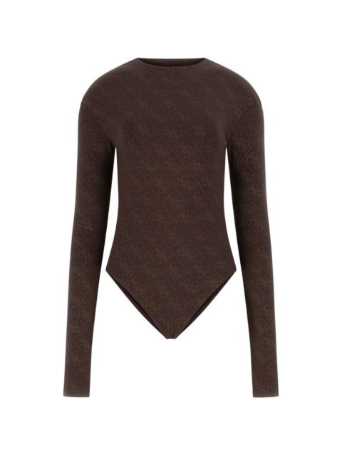 GUESS USA logo-print long-sleeve bodysuit