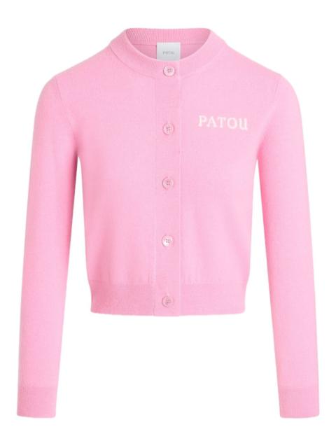 PATOU intarsia-logo cardigan