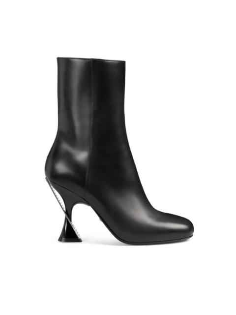 GUCCI 95mm leather ankle boots