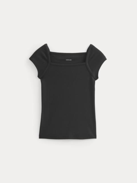 EVERLANE RETROSOFT COTTON SQUARE-NECK TEE