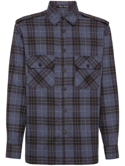 PHILIPP PLEIN Skull&Bones-print cotton shirt