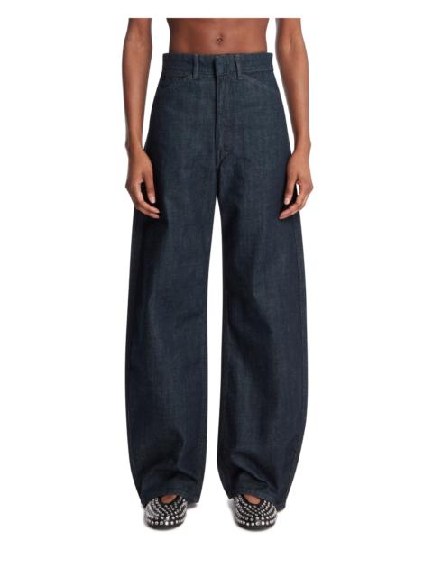 Lemaire Blue High-Waisted Curved Jeans