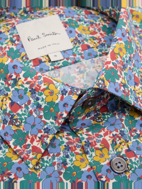 Paul Smith Men's Cotton Floral-Print Sport Shirt