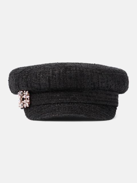 Roger Vivier Tweed newsboy cap