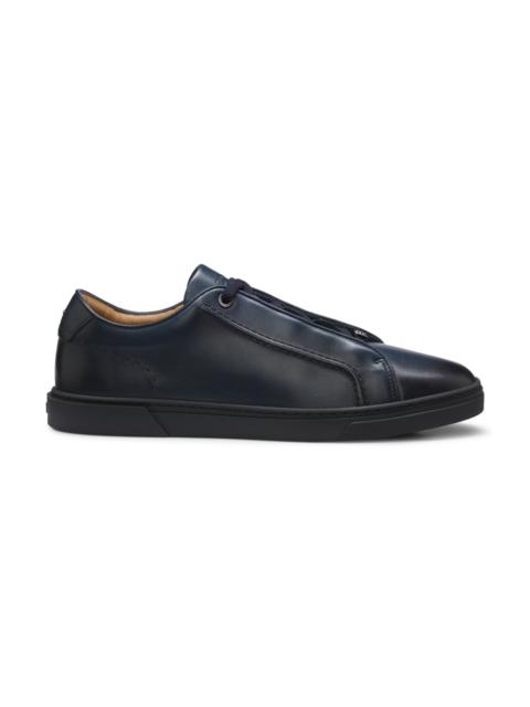 BOSS LOW-CUT SNEAKERS IN PREMIUM BRUSHED LEATHER