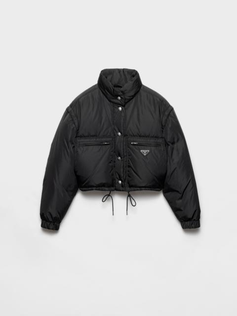 Prada Cropped Re-Nylon down jacket