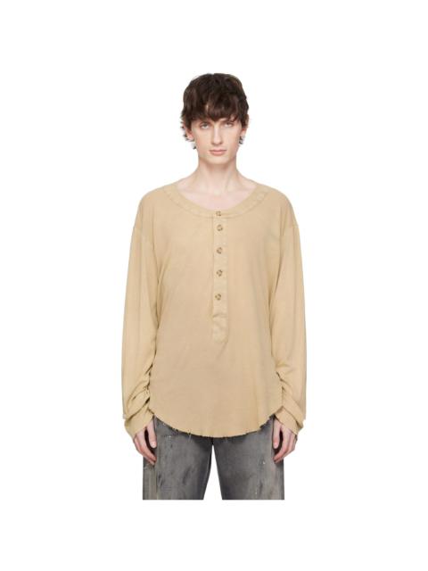 EDWARD CUMING Beige Light Cotton Pull-Me-Over Henley