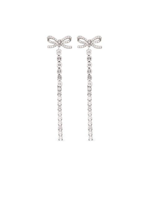 self-portrait bow-embellished drop earrings