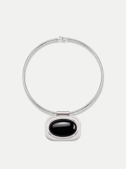 VERONICA BEARD ONYX CABOCHON COLLAR NECKLACE