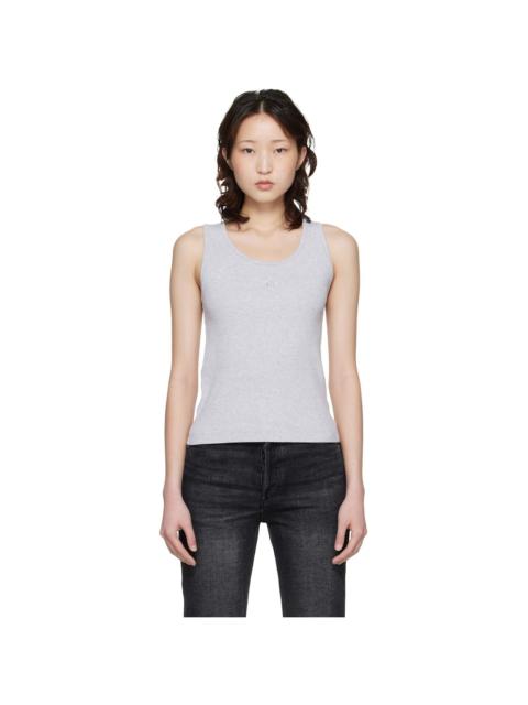 Maison Kitsuné Gray Baby Fox Ribbed Tank Top