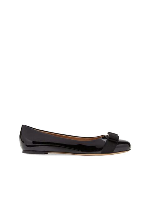 FERRAGAMO Varina patent ballet flats
