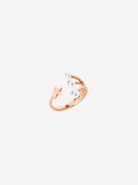 DoDo Rose Gold & Crystal Bead Star Ring